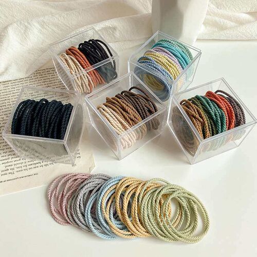 Simple High Pony Tail Hair Rope Bas Hair-free Rubber Band H