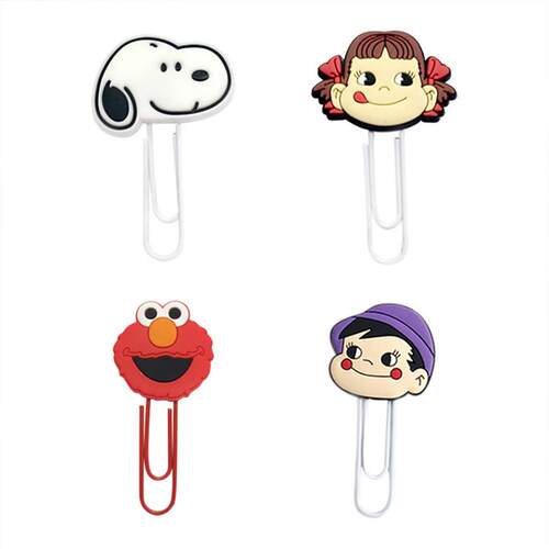 Cute cartoon silicone paper clip small animal girl paper cli
