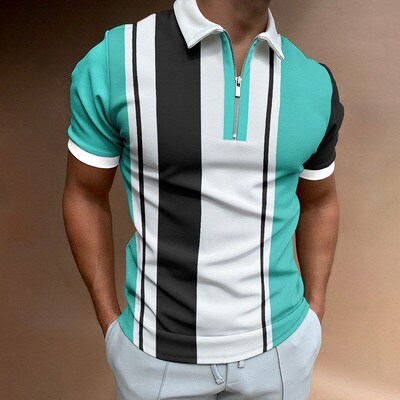 Digital Printed Striped Polo Shirt 2025 Striped Polo Shirt w