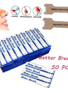 50 Pcs Nasal Strips Better Breath Good Sleeping Anti Snoring