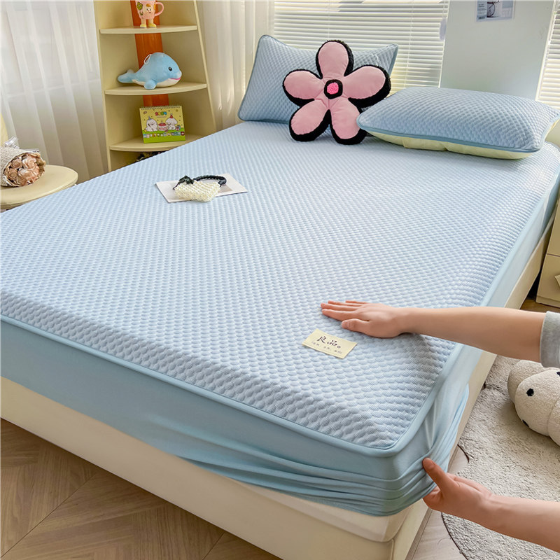 202夏季新款凉感冰丝豆豆凉席床笠款三件家用可机洗空调软席子,床上用品,冰丝席,淘宝优惠券,粉丝福利购,淘宝优惠卷