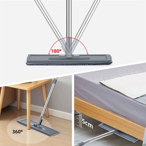 Hand Free Flat Floor Mop And Bucket Set For Professional Hom