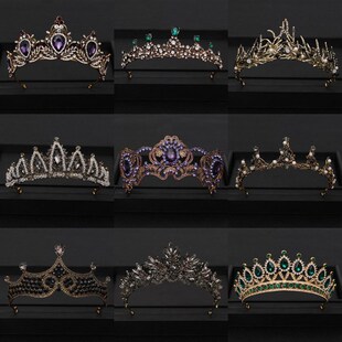 Retro Baroque Queen Tiaras Wedding Crown Bridal Pageant Diad