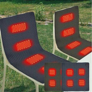4 Heated Areas Camping Chair Heated Cushion 3 Adjustable
