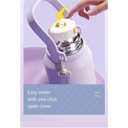 2L Tumbler Thermo Bottle Large Capacity With Straw Stainless