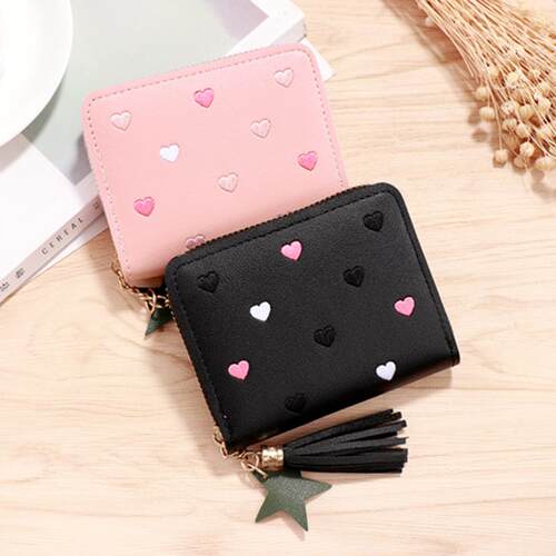 1PC Women Small Wallet Ladies Mini Tassel Wallet Cute Girl S