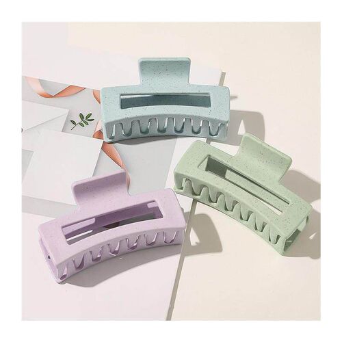 Vintage Hair Clips for Women Simple Claw Clip Blue Frosted B