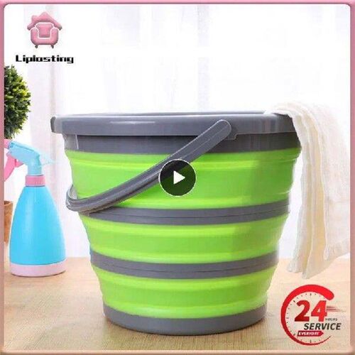 Silicone Bucket for Fishing Promotion Folding Bucket Car