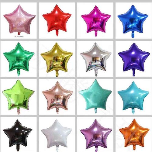 Five-pointed star aluminum film balloon 18 inch birthday
