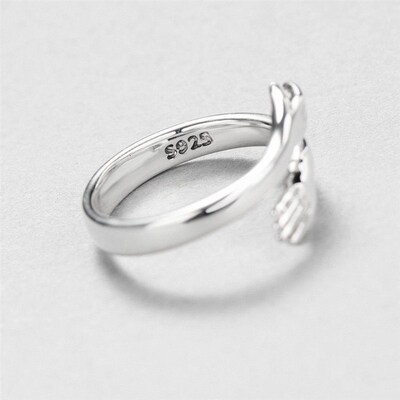 Vintage Hug Rings For Women Silver Color Open Adjustable Ele