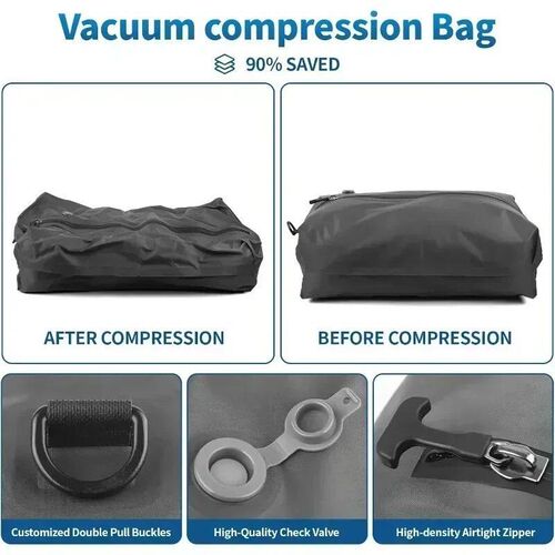 17L Vacuum Compression Bag with Air Pump Reusable Travel Sto