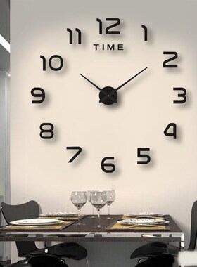 3D Mirror Number Wall Clock ers 40cm Modern Design DIY Digit