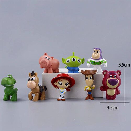 5cm 8pcs/set Toys Story 4 Woody Buzz Lightyear Action Figure