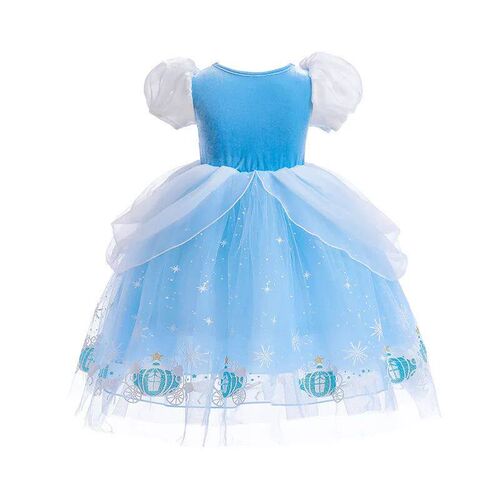 Cinderella Princess Girls Costume for Kids Birthday Vestidos