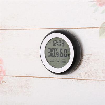 Wall Digital Temperature Humidity ABS+Back Magnet 90*90*26mm