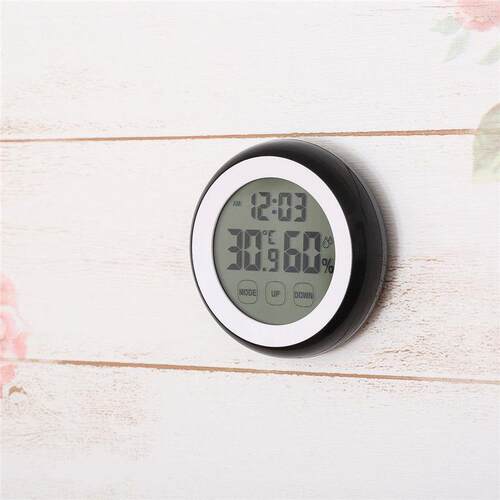 Wall Digital Temperature Humidity ABS+Back Magnet 90*90*26mm