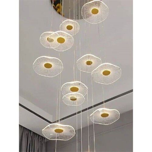 Nordic Living Room Pendant Lamp Circular Compound Building