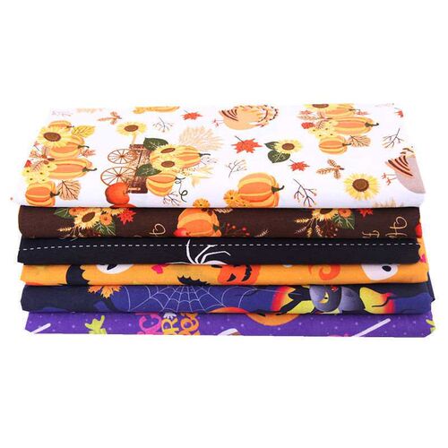 Halloween Pumpkin Ghost Cotton Cloth Head 40 Pieces 15*15cm