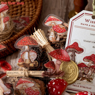 Kawaii Plant Zoecor Bag Nature Flower Sticker 40pc PET