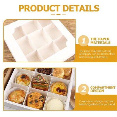 5 Pcs Cake Box and Biscuit Boxes Baked Goods Cookie Bakery