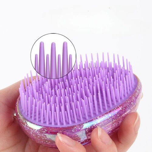 1PC Mini Tangle Hair Brush Egg Round Shape Soft Hairbrush De