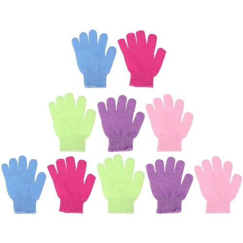 10Pcs Exfoliating Shower Scrub Bath Loofah Glove Kids Gloves