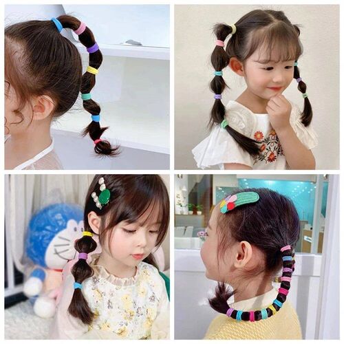 20/50pcs Kids Elastic Hair Bands Girls Sweets Scrunchie Rubb
