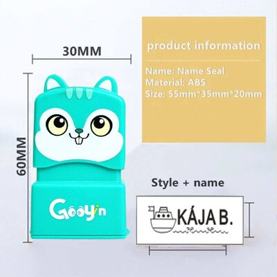 Customized Name Stamp Waterproof Toy Baby Student Clothes Ch