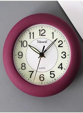 天王星Q270台钟现代静音夜光挂钟浴室防水时钟表创意桌面钟