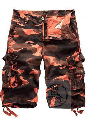 Work clothes camouflage shorts 5-point middle Pants Large s