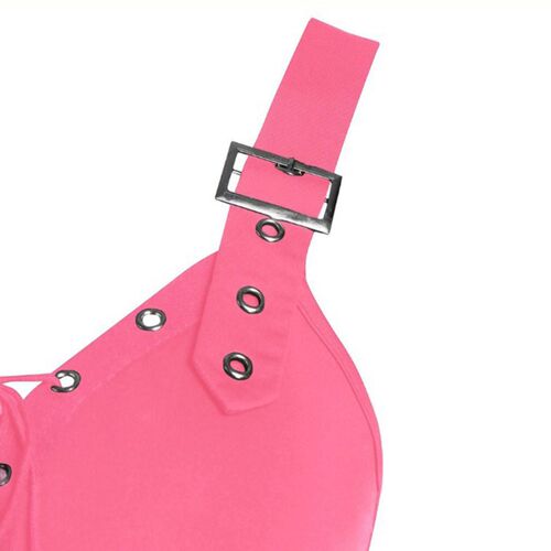Womens Gothic Punk Sleeveless Strap Sling Dress Elegant Str