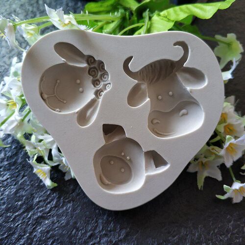 Cow head shape silicone mold Chocolate cake decoration tool