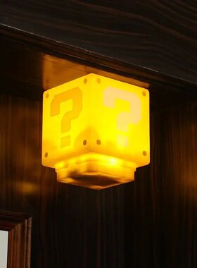 8cm Super Mario Bros LED Question Mark Brick Night Light USB