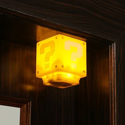 8cm Super Mario Bros LED Question Mark Brick Night Light USB