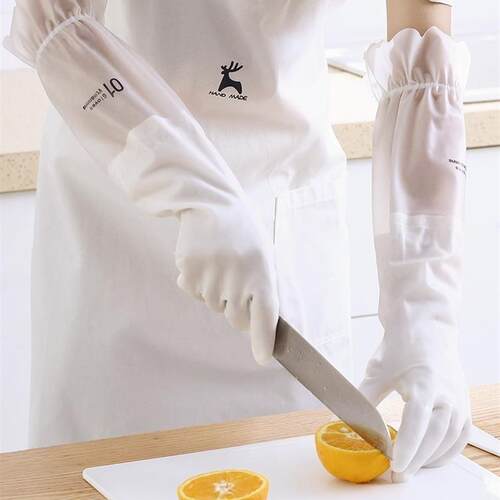 kitchen dishwashing gloves womens long sleeved work durable