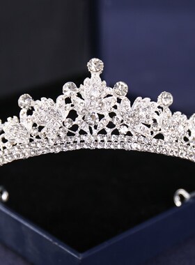 Silver Color Crysta Crowns And Tiaras Baroque Vintage Crown