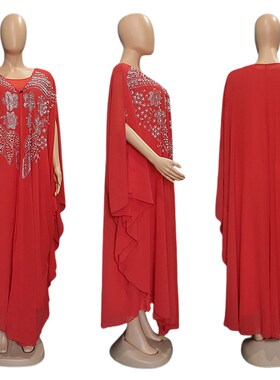 Ethnic Style Fashion African Luxury Oversized Beaded Robe Fo