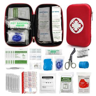 175pcs Emergency Medicial First Aid Bag Mini Travel Camping