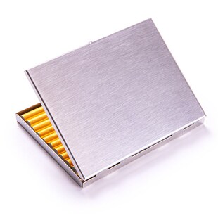 Ultra Thin Stainless Steel Moisture Cigarette Box Case +Clip