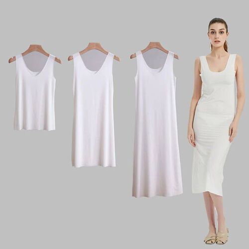 Plus Size Full Slips Dresses For Women Thin Seamless Ice Sil