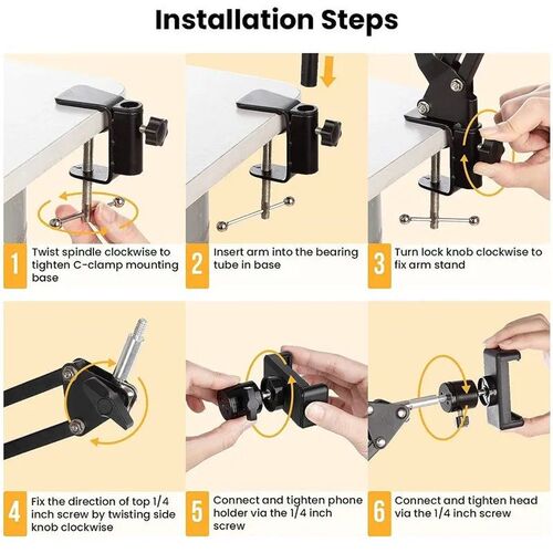 Flexible Arm Tripod For Phone Stand Table Folded Anchor Onli
