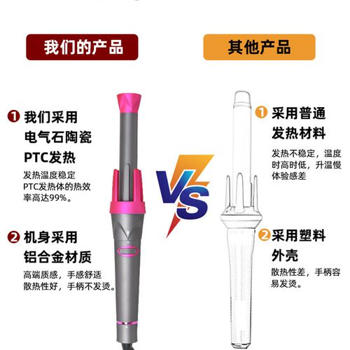 3in1 hair curler Auto Curling Iron日本内扣护发旋转自动卷发棒