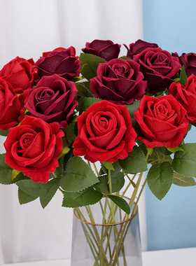 51cm Artificial Flower Flannel Rose Fake Flower Wedding Home