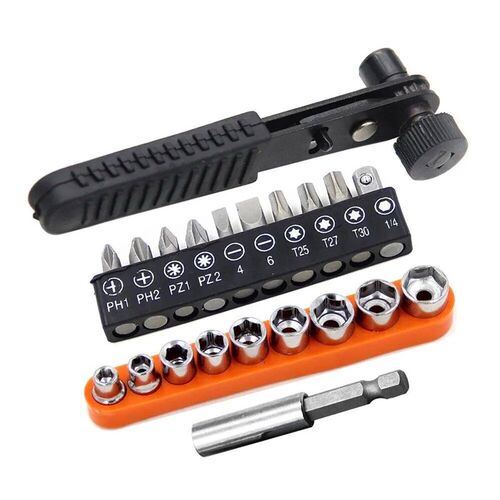 90 Degree Ratchet Screwdriver Socket Bidirectional Wrench Sc