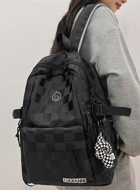 Women Plaid Leisure School Bag Girl Travel Laptop Student Ba