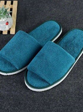 2Pairs Open Toe Disposable Slippers Thicken Fur Non-slip