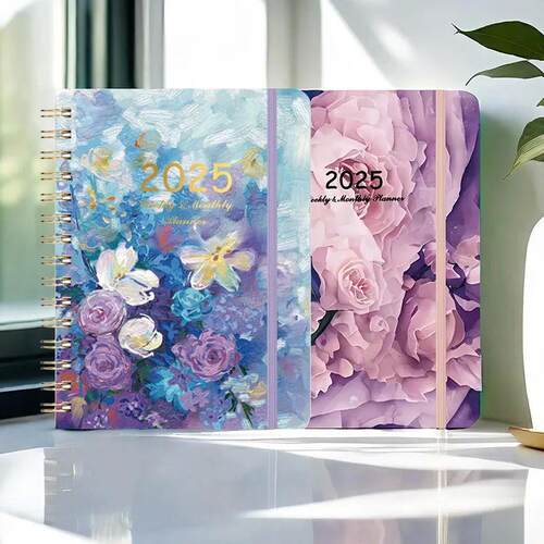 A5 2025 365 Days English Calendar Planner Notebook Weekly Go