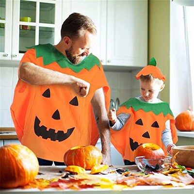 Halloween Costume Adult Childrens Pumpkin Makeup Performan