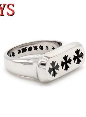 -R0555-NK02 fashion personality shiny cross mens titanium s