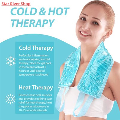 Gel Neck Ice Pack Wrap Braces Hot Cold Compress Therapy Ice